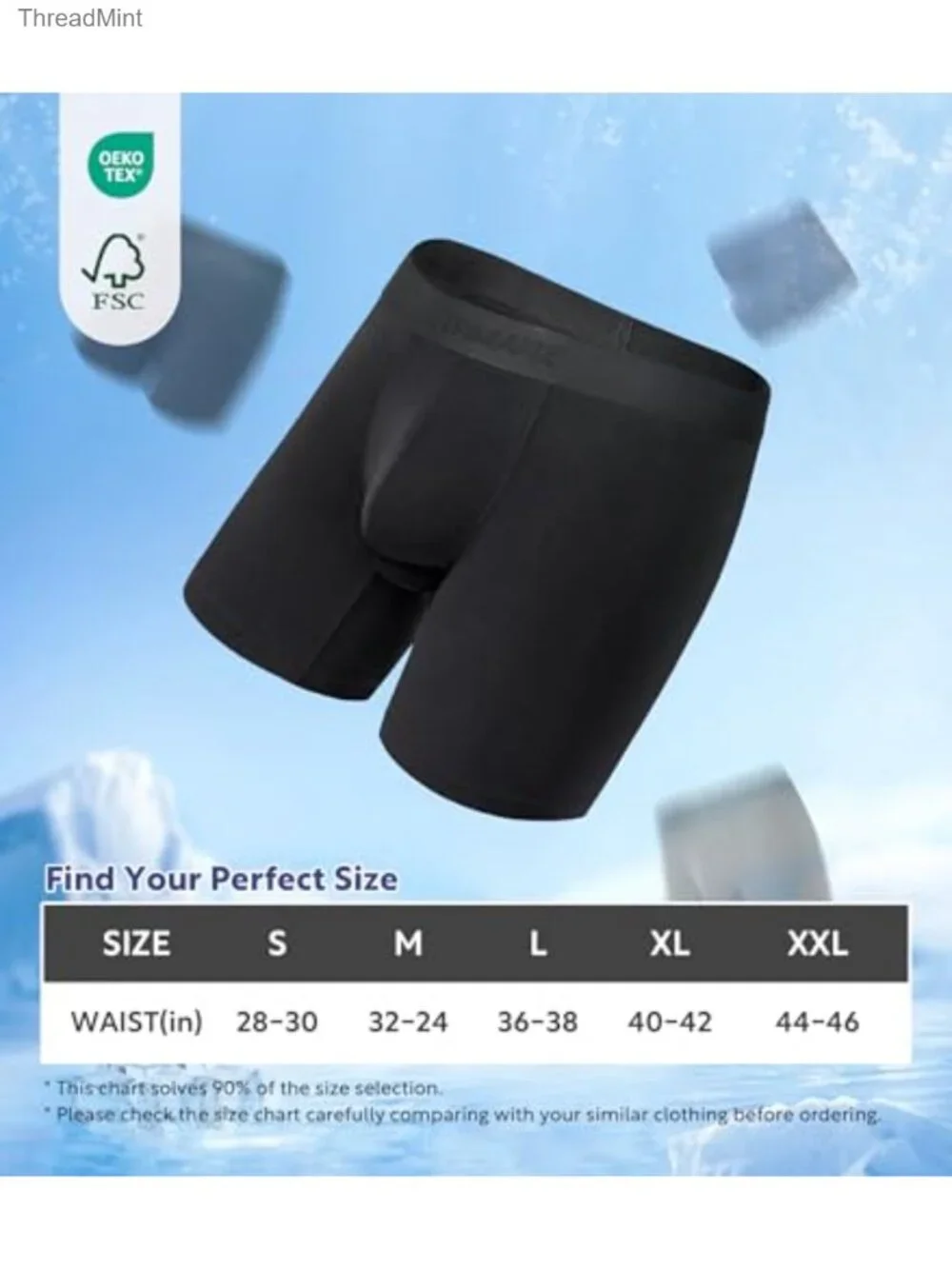 Men's Anti Chafing Dual Pouch Boxer Briefs Bamboo Rayon Moisture Wicking